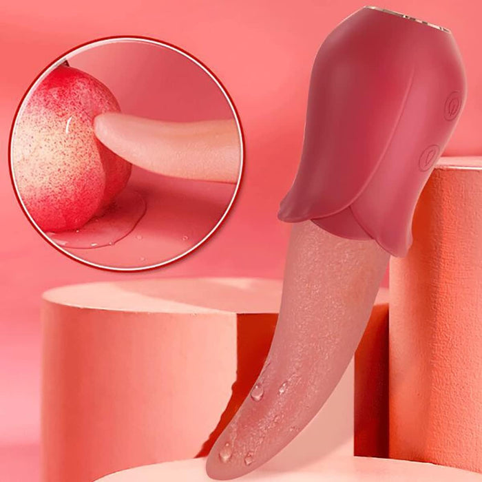 Reālistisks Klitora Mēles Vibrators ar 10 Vibrācijas Režīmiem un USB Uzlādi