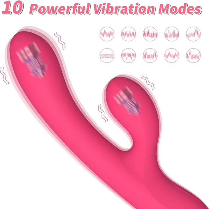 2в1 Вибратор для G-точки с сильной присоской и 10 импульсными режимами