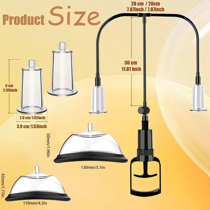 Вакуумная помпа для вагины и груди с сильной присоской для женщин