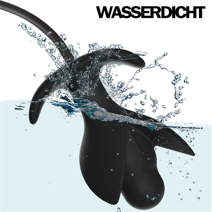 Силиконовый надувной анальный плаг с сильной присоской для удовольствия