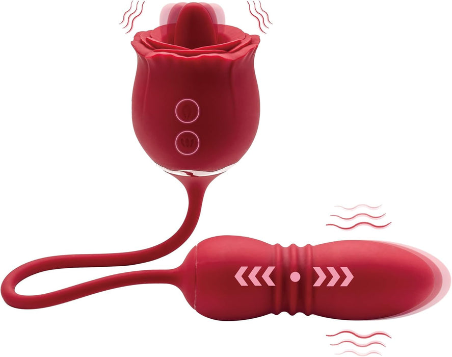 Venus' Blossom 3-in-1 vibrators sievietēm ar mēles stimulāciju un G-spot funkciju
