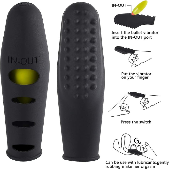 Силиконовый эротический вибратор для пальца с сильной присоской и батарейками