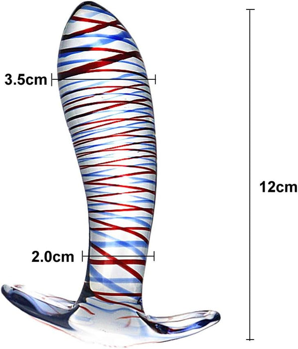 SM Анальная пробка Ø35 мм с сильной присоской – гибкий кристальный анальный дилдо