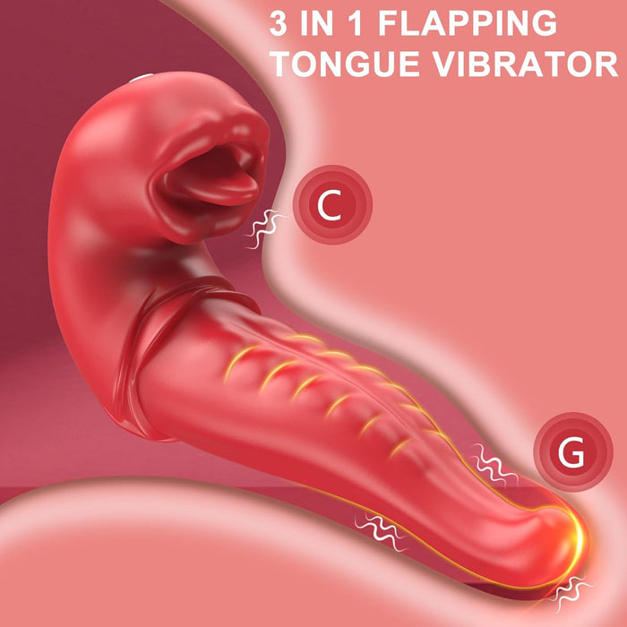 3 vienā mēles vibrators ar APP vadību spēcīgai G punkta un klitora stimulācijai