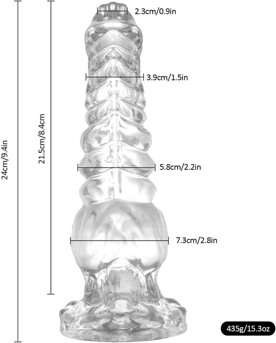 Монстр-дилдо 24 см с сильной присоской в форме щупальца