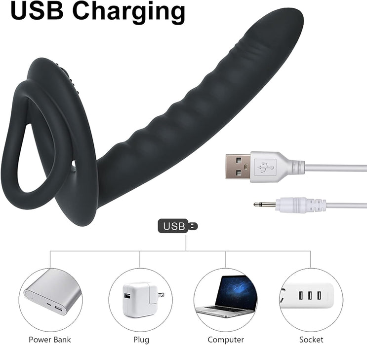 3-in-1 pāru vibrators ar silikona pārklājumu un tālvadības pulti