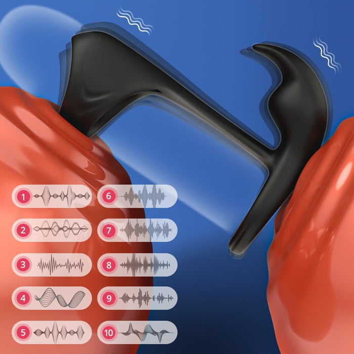 Anālais vibrators ar 10 vibrācijas režīmiem un tālvadību intensīvām sajūtām
