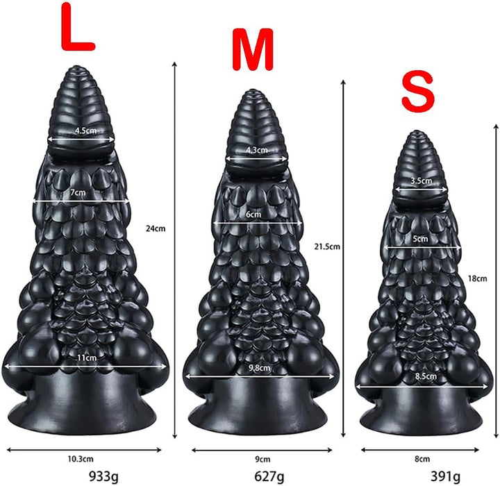 Фантастический гигантский силиконовый дилдо с сильной присоской и уникальным жемчужным дизайном