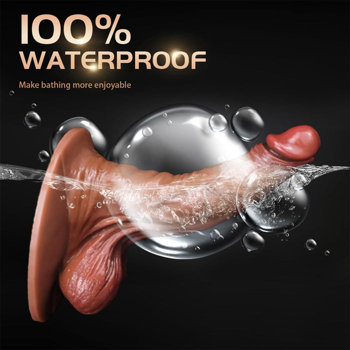 Reālistisks dildo ar spēcīgu milzīgu piesūcekni un detalizētu dizainu