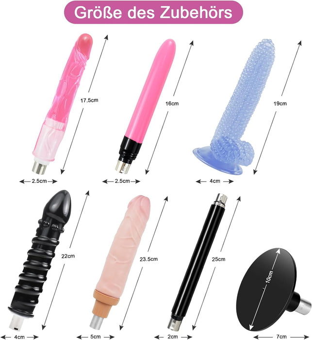 Automātiskā Seksa Mašīna Sievietēm un Vīriešiem ar Regulējamu Leņķi un Ātrumu