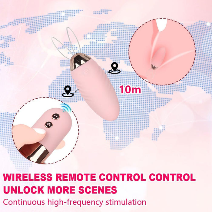 Vibrējošs olu gailis ar 10 vibrācijas režīmiem un tālvadību sievietēm