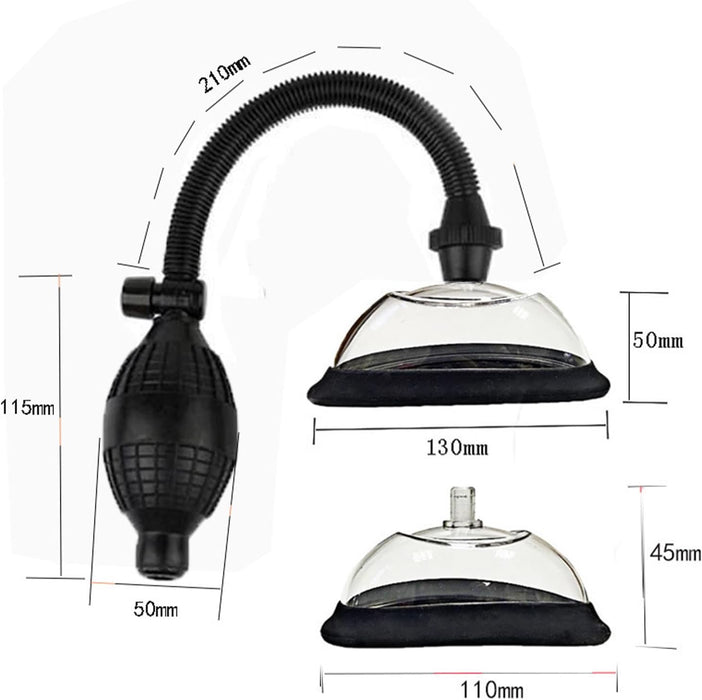Клиторальный вакуумный насос с сильной присоской для женщин в 2 размерах