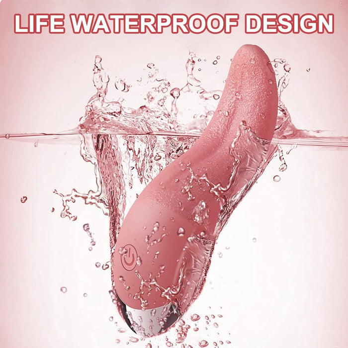 Реалистичный вибратор с язычком с сильной присоской и 10 режимами вибрации