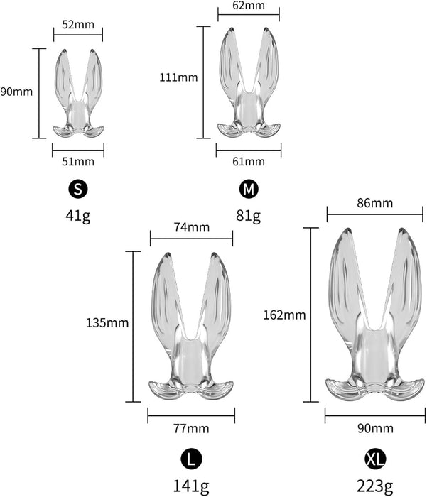 Anālais dilatators no draudzīga TPE materiāla ar caurumu, M izmērs, caurspīdīgs