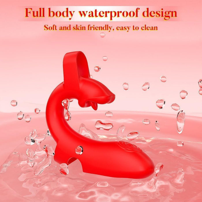 Pirkstu vibrators ar mēles funkciju – 10 vibrācijas režīmi, ūdensizturīgs mini stimulator