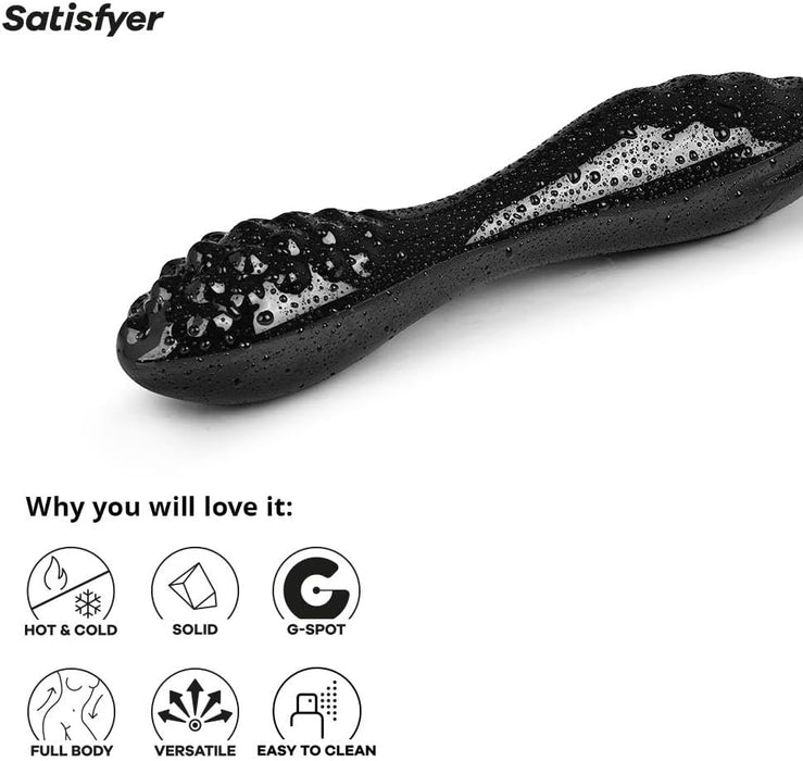 Dazzling Crystal 1 – изящный стеклянный дилдо 22 см с волновой структурой для G-точки