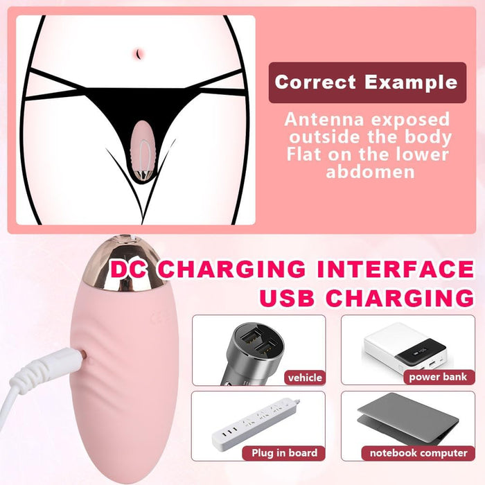 Vibrējošs olu gailis ar 10 vibrācijas režīmiem un tālvadību sievietēm