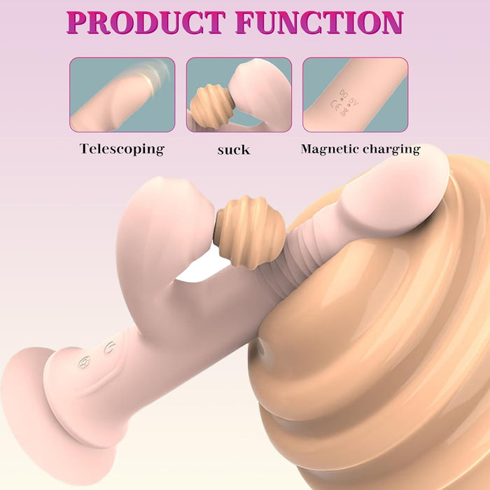 Ergonomisks G punkta vibrators ar spēcīgu piesūcekni un klitoru stimulējošs aparāts
