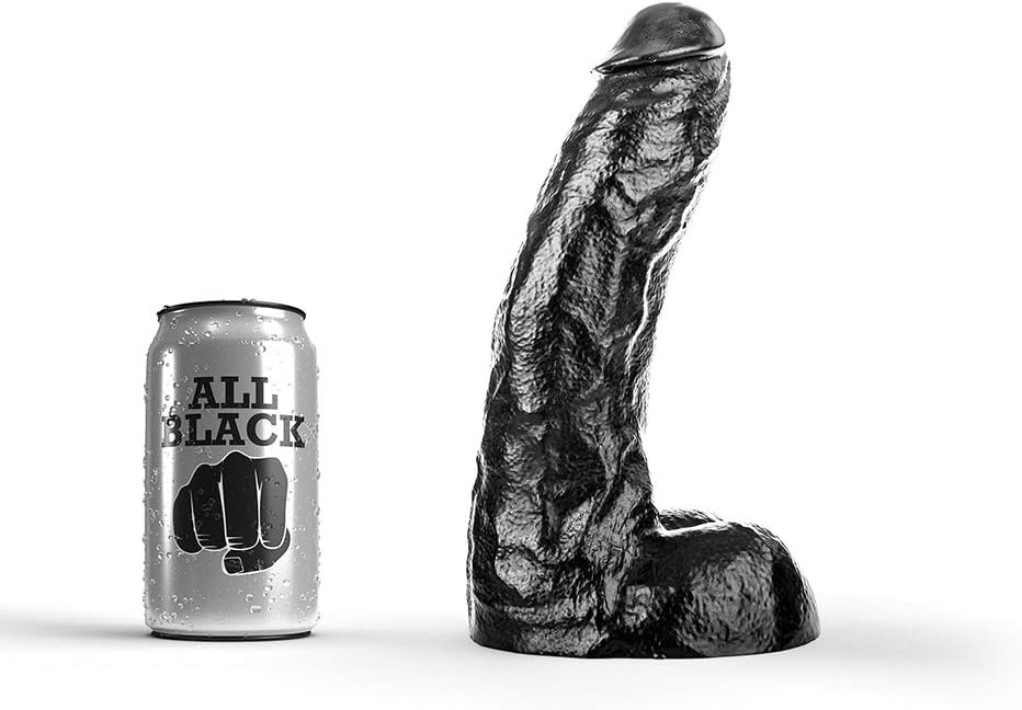 X-Man Monster Dong dildo 25,5 cm melns – mīksts un drošs variants