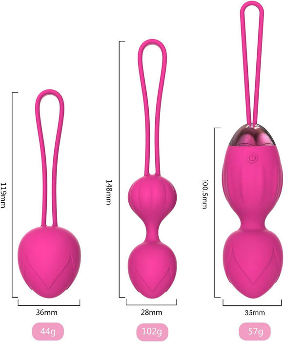 Kēģeļu bumbiņas ar tālvadību: 2in1 silikona vingrinājumi maksts muskuļiem un urīna kontrolei