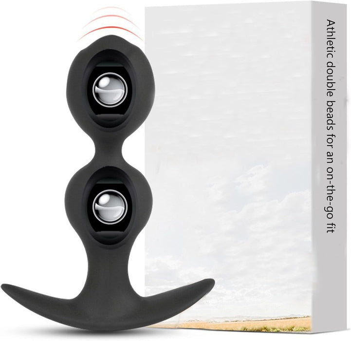 Silikona Anālais Diluators ar 2 Kustīgām Bumbiņām Prostatas Masāžai