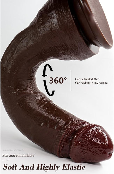 Реалистичный силиконовый фаллоимитатор с сильной присоской – комфорт и безопасность