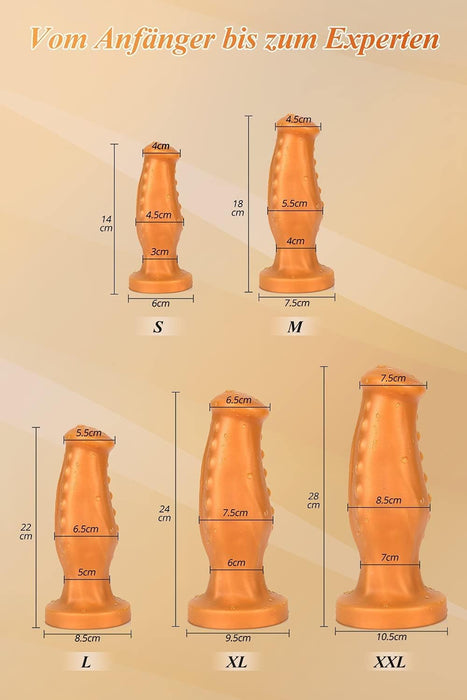 Силиконовый анальный дилдо с сильной присоской – маленький и удобный для новичков