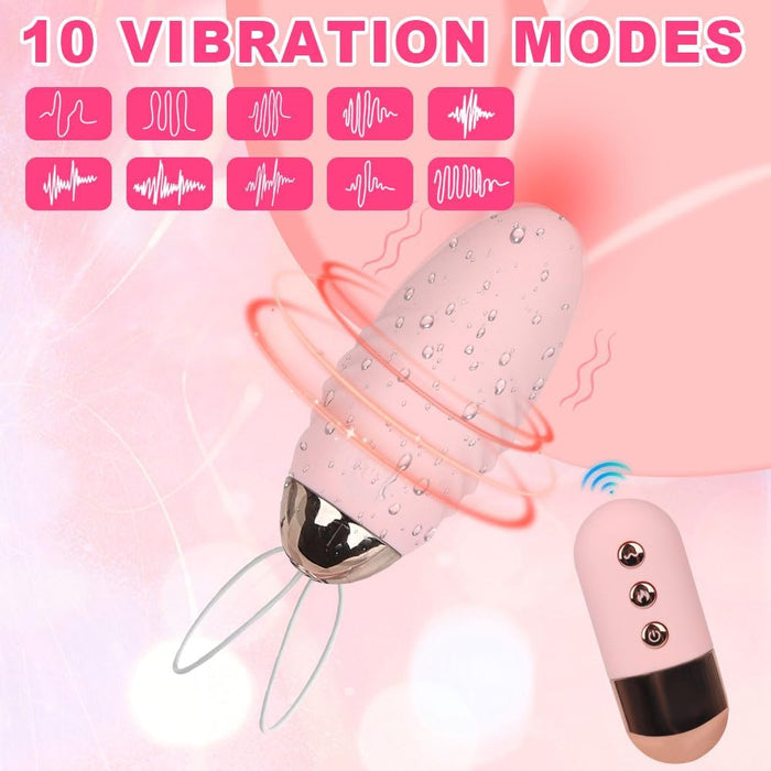 Vibrējošs olu gailis ar 10 vibrācijas režīmiem un tālvadību sievietēm