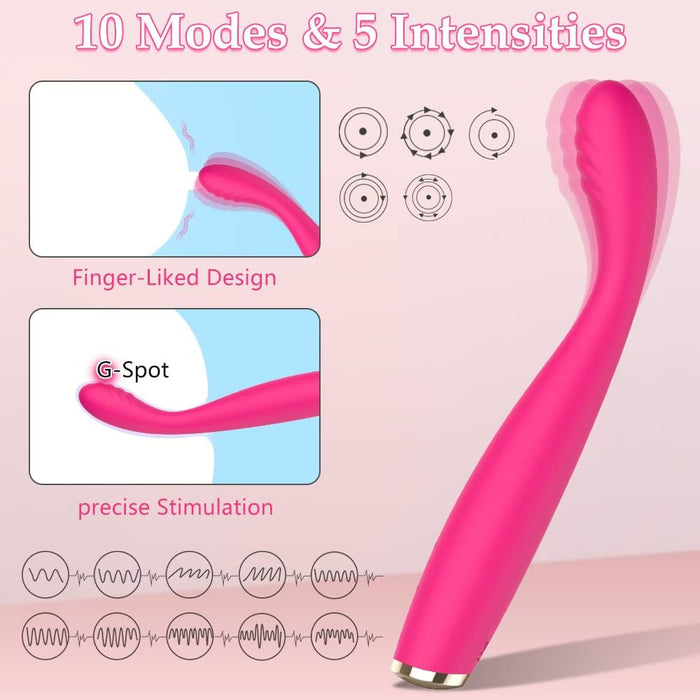 Silikona Klitora un G Punktu Vibrators ar Sitiena Funkciju un 10 Režīmiem