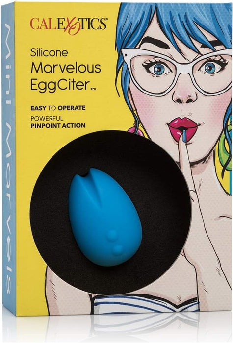 Marvelous EggCiter – изящный синий вибратор с сильной присоской и 10 режимами
