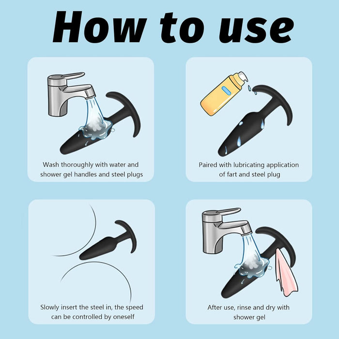 Silikona Anālo Aizbāžņu Komplekts: Mazs, Vidējs un Liels