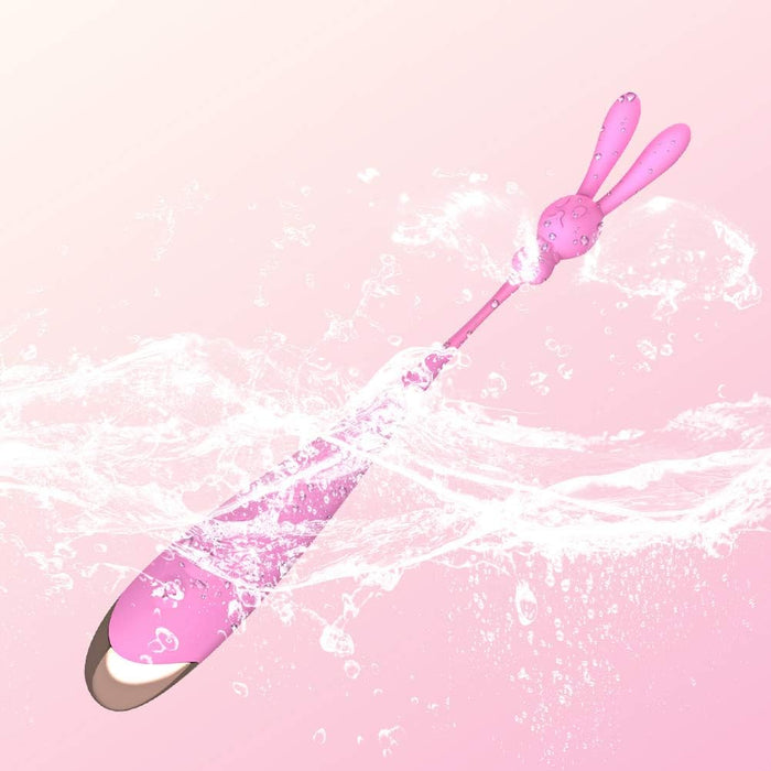 Klusi un jaudīga silikona vibrators ar 3 maināmām galvām sievietēm