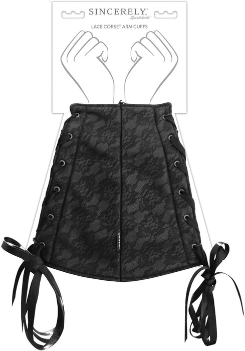 Элегантные кружевные корсетные наручники с сильной присоской