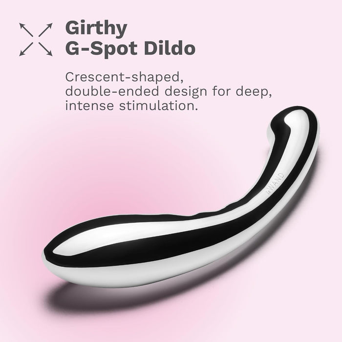 Полулунный массажер простаты с двумя концами из нержавеющей стали с сильной присоской