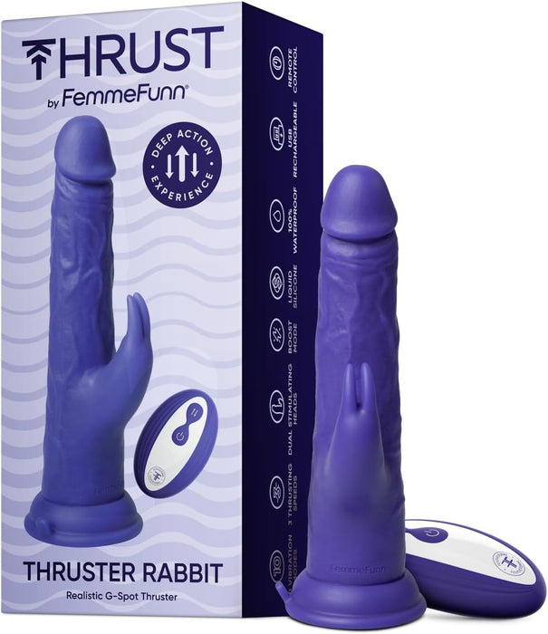 Thruster Rabbit vibrators tumši violetā krāsā ar 7 vibrācijas režīmiem