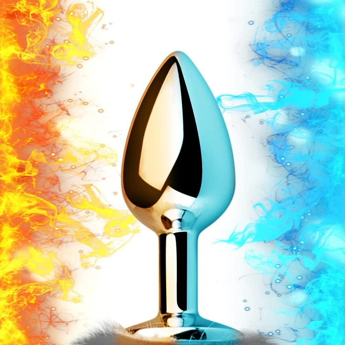 Anālais plug ar lapsas asti no nerūsējošā tērauda - maigs un gluds