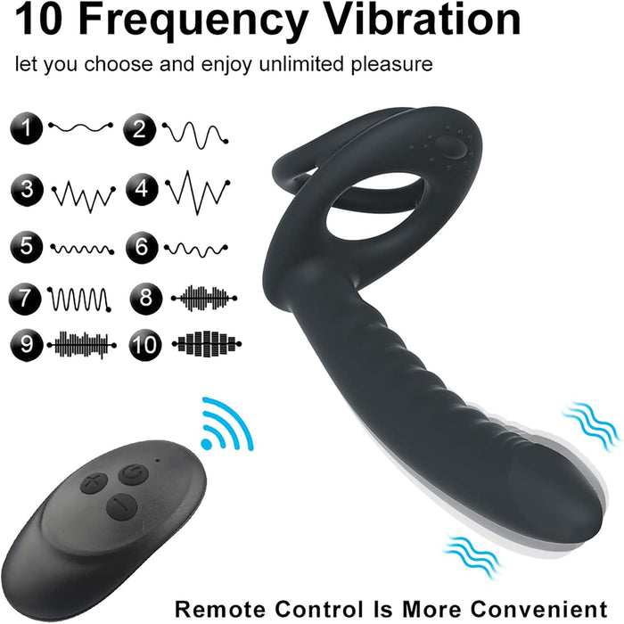 3-in-1 pāru vibrators ar silikona pārklājumu un tālvadības pulti