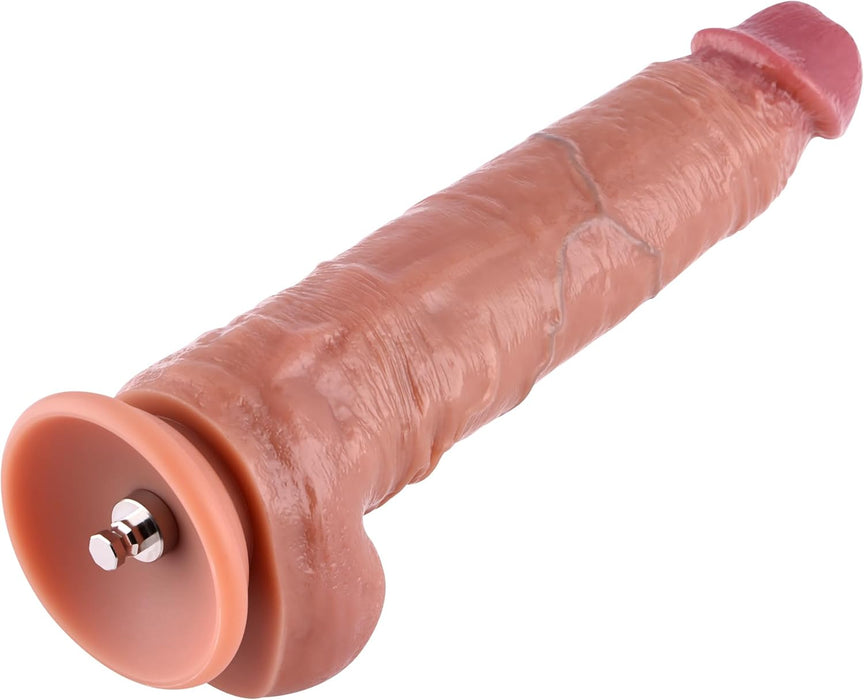 Реалистичный силиконовый дилдо с сильной присоской для машин