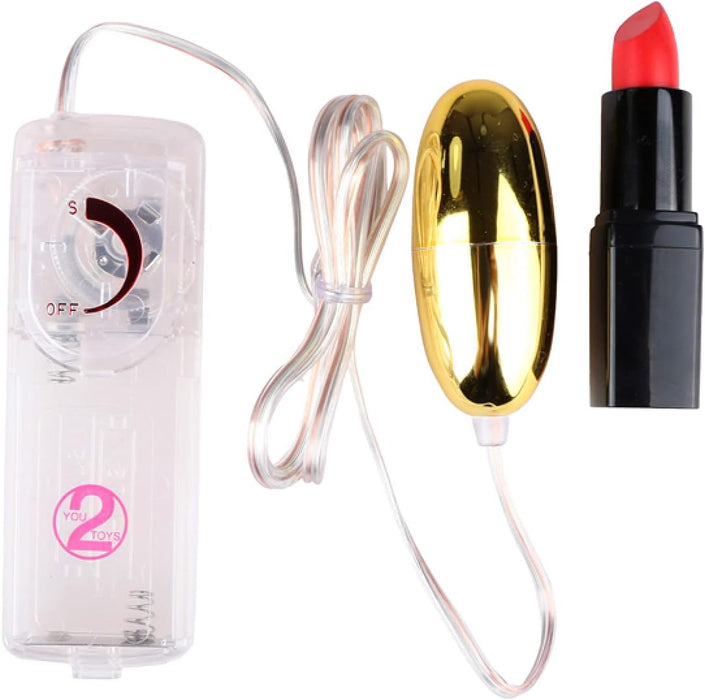 Золотистое виброяйцо Golden Star с сильной присоской и регулируемой вибрацией