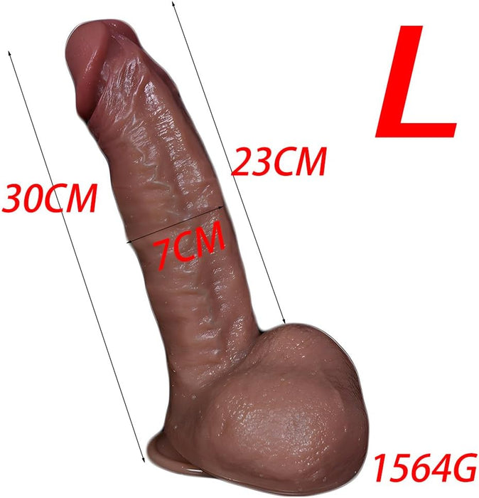 Большой реалистичный дилдо 30 см с сильной присоской и естественными венами
