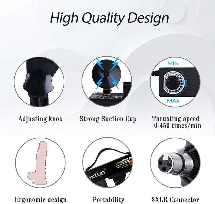 Автоматическая секс-машина для женщин с сильной присоской и регулируемым углом
