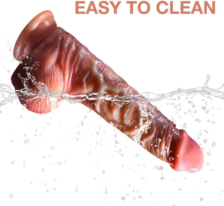 Реалистичный 18 см силиконовый дилдо с сильной присоской