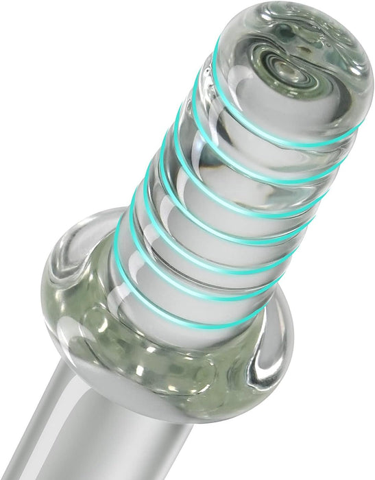 Стеклянный дилдо с сильной присоской и дизайном в форме меча для игры с температурой