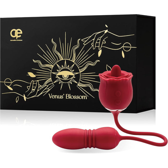 Venus' Blossom 3-in-1 vibrators sievietēm ar mēles stimulāciju un G-spot funkciju