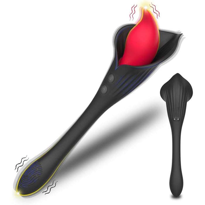 2-in-1 G-punkta vibrators ar 10 vibrācijas režīmiem – Klitora un vaginālais stimulators ar kalas līlijas dizainu