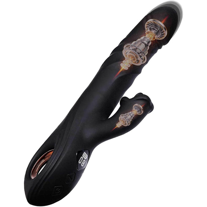 Вибратор-дилдо с клиторным стимулятором и 8 режимами вибрации с сильной присоской