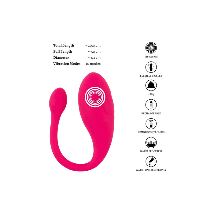 Love Ball – uzlādējams klitorālais vibrators ar tālvadības pulti