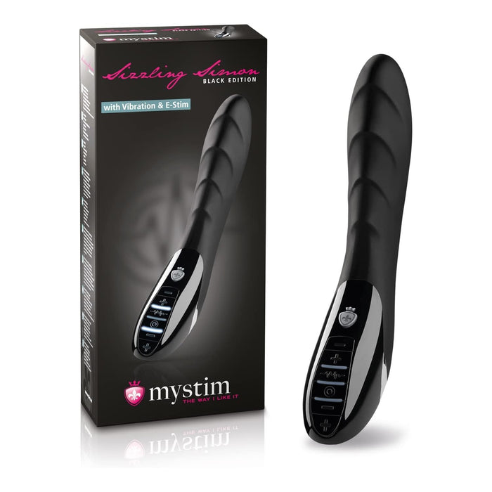 Elektriskais vibrators Sizzling Simon ar E-Stim un diviem motoriem