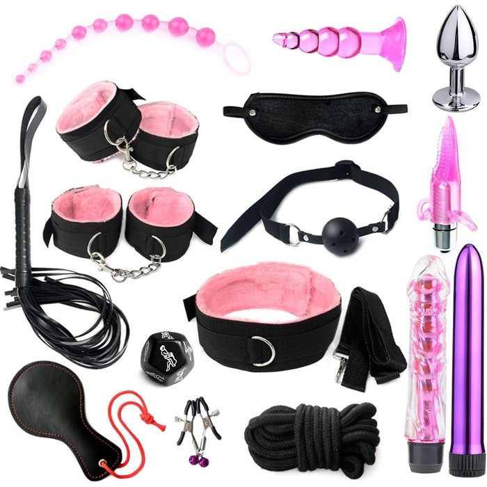 Greznots 16 daļu BDSM komplekts – ērtai un universālai baudai