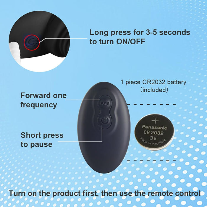 Ergonomisks anālais uzgaļs ar 7 vibrācijas režīmiem un tālvadību